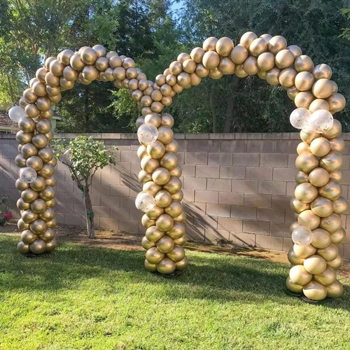 Balony lateksowe metaliczne złote 50 sztuk